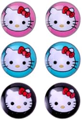 Designer Pack Assorted Color Lot Cute Cartoon Round Stud Earrings, Hypoallergenic Nickel-free Lead-free