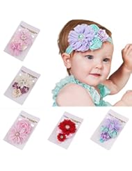 Apparel: Visokar? Adorable Babys Headbands Girls Hair Bows Newborn Headbands (5 Pcs/Lot) (Set 1)