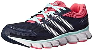 adidas Performance Women's Powerblaze W Running Shoe, Collegiate Navy/Metallic/Silver/Neon Pink, 8 M US