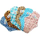 LBB(TM) Rusable Micro-fiber Mama Cloth Menstrual Pads,6pcs pack