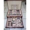 96 teilig Besteck Set 96 tlg Besteckset 18/10 Edelstahl Rostfrei Top Qualit�t Besteck set, den Koffer gibts Gratis dazu teilsatiniert satiniert mattiert f�r 12 Personen
