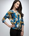 Alfani Three-Quarter-Sleeve Printed Top