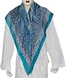 Girls Scarves Handpainted Square Silk 44 x 44 inches (sqsrf123)