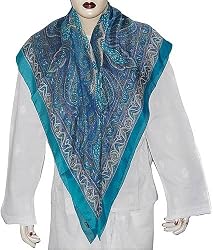 Girls Scarves Handpainted Square Silk 44 x 44 inches (sqsrf123)