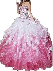 Girls Organza Beaded  Bandage Dress/Quinceanera Dress/Party Dress  With Ruffles