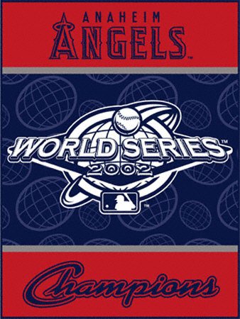 Buy Los Angeles Angels of Anaheim 2002 World Series Championship 60x80 Blanket by Biederlack