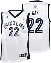Rudy Gay Memphis Grizzlies White Youth Replica adidas NBA Jersey