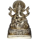 Ganesha Statue Deko G�tter Des Hinduismus Religious Items Messing Massiv Skulptur 10,16 cm x 7,62 cm x 13,97 cmvon "ShalinCraft"