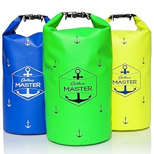Outdoors MASTER 20L Dry Bag - Waterproof Backpack for Camera, Boating, Stand Up Paddle, Kayaking, Camping (Green)