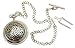 Solid Pewter fronted mechanical skeleton pocket watch - Celtic knot design