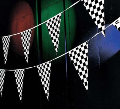 100 Ft Black White Checkered Flags Banner Pennant Car Racing Kid's Toy