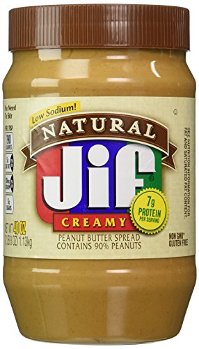 Jif Natural Creamy Peanut Butter Spread - 40 oz