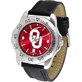 Oklahoma Sooners NCAA AnoChrome Sport Mens Watch (Leather Band)