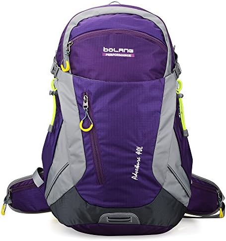 Bolang Cycling Hiking Backpack Water-resistant Daypack 40l Pack 8330 (Purple, 40lbs)