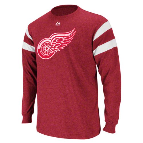 Majestic Detroit Red Wings Clear Shot Long Sleeve T-Shirt Extra Large