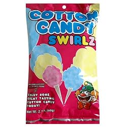 Taste of Nature Cotton Candy Swirzl, 2.1-Ounce Bags (Pack of 24)