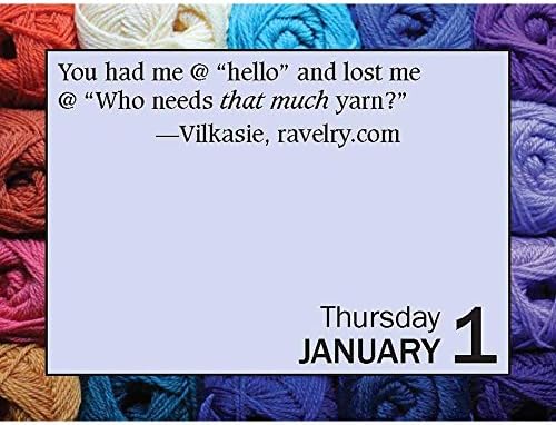 2015 YARNISTA Wooly Wit for Knitters and Crocheterst Magnetic Mini Desk/ Box Calendar