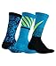 Nike Kids Boy's 3-Pair Pack Multi-Graphic Cotton Cushion (Toddler/Little Kid/Big Kid) Deep Royal Blue/Volt/Blue Lagoon/Black/Black/Volt SM (3 Little Kid - 5 Big Kid Shoe)