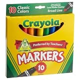 Buy Crayola 10ct Classic Broad Line Markers