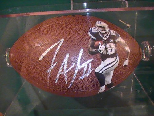 Felix Jones Dallas Cowboys Signed Autographed Full Size Football Coa + Hologram w/ Football Holder