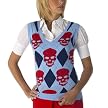 Libertine Skull-Print Argyle Sweater Vest - New Sky