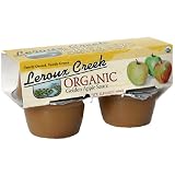 LeRoux Creek Organic Apple Sauce, Golden, 4-Ounce, 4-Count Cups (Pack of 6)
