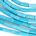Blue Turquoise Gem Tube Beads 12mm Stabilized  / 15.5 Inch Strand