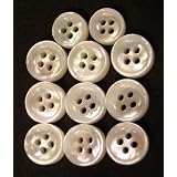 11 Mother of Pearl (MOP) shirt buttons gifts present bday birthday holiday stocking stuffers