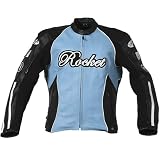 JOE ROCKET LADIES JET-SET BLUE BLACK LEATHER JACKET! MEDIUM MD by Joe Rocket