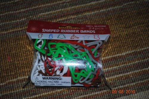24 CHRISTMAS SHAPED SILLY BANDZ RUBBER BANDS