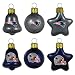 NFL Blown Glass Ball, Bell and Star 6-Pack Ornament Set
