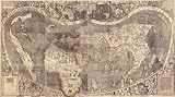 1507 STUNNING HUGE WORLD MAP SHOWS AMERICA FOR 1ST TIME