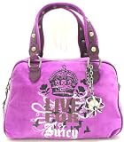 Juicy Couture Bright Lights Fuchsia Glitter Glam Large Satchel Bag
