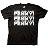 The Big Bang Theory, Knock Knock Knock Penny T-Shirt, Black, Large