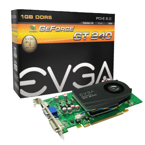 EVGA nVidia GeForce GT 240 1 GB DDR5 VGA/DVI/HDMI PCI-Express Video Card 01G-P3-1246-LR