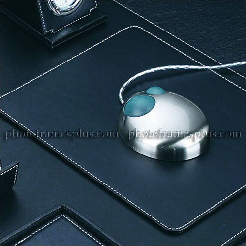 Black Leather Mouse Pad