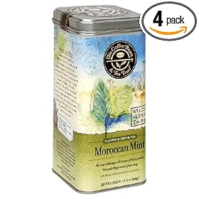 The Coffee Bean & Tea Leaf, Tea, Moroccan Mint, 20-Count Tins (Pack of 4)