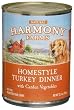 HARMONY FARMS Homestyle Turkey Dinner with Garden Vegetables Food for Dogs, 12.5-Ounce Cans (Pack of 12)