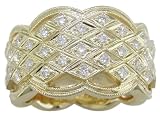 18KT Wide Diamond Band