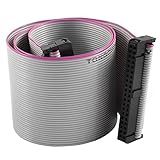 uxcell IDCフラットリボンケーブル　2.54mmのピッチ　2x40P 40ピンメス-メスIDCコネクタ　グレー　48cmの長さ