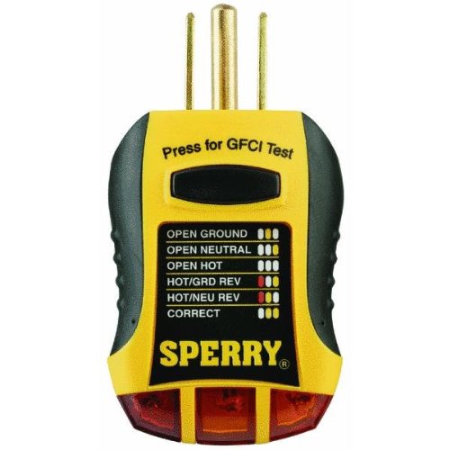 sperry gfi6302 gfci outlet tester