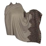 Shawls & Wraps Antique Design Paisley in Wool Fabric from Kashmir in India