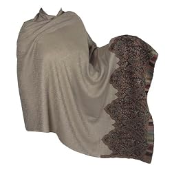 Shawls & Wraps Antique Design Paisley in Wool Fabric from Kashmir in India