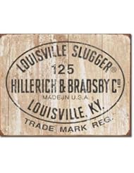 Home: Louisville Slugger - 125 Logo Distressed Retro Vintage Tin Sign - Poster Revolution
