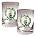 Boston Celtics NBA 2pc Rocks Glass Set - Primary Logo by Great American Products