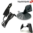 TOMTOM Original OEM Suction Mount and Car Charger Cable Cord Kit for TOM TOM GO 520 530 540 620 630 640 720 730 740 920 930 T GPS Navigators