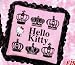 Hello Kitty Crown Pink Pillow w/ Lace 71092_s-1