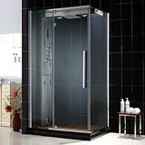 Dreamline SHJC-4036488L Majestic Chrome Exterior Trim, Brushed Nickel Shower Column, left-wall con