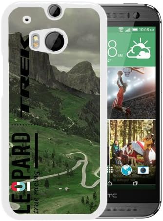 HTC ONE M8 Case,Trek Leopard Cycling Team Bicycle Racing Tour De Road White Shell Case for HTC ONE M8,Luxury Look