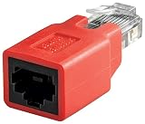 CAT.5e Crossover Adapter 2x RJ45 Buchse/Stecker, rot